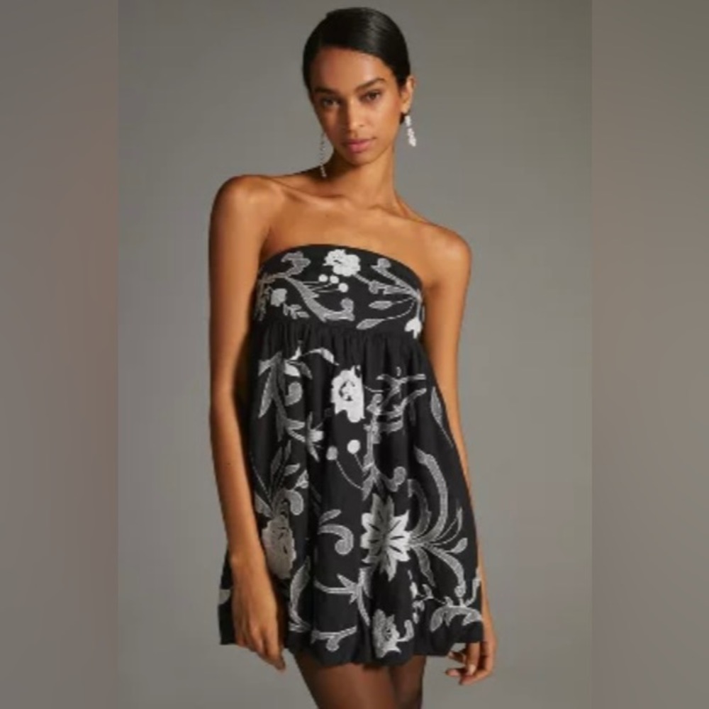 Meave Strapless Bow Mini Dress